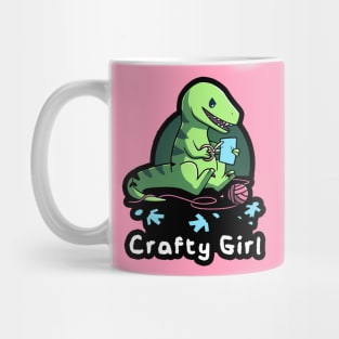 Crafty Girl - Cute Funny Dinosaur Craft Lover Mug